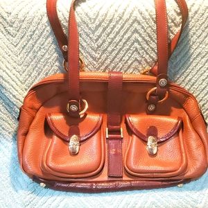 Valentina Purse Real Leather Made In Italy Brown A
